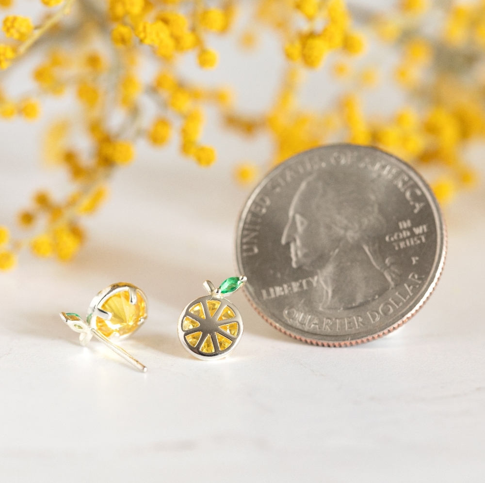 Sparkling Lemonade Earrings (S925) - Only 1 left! - Picture 6 of 6